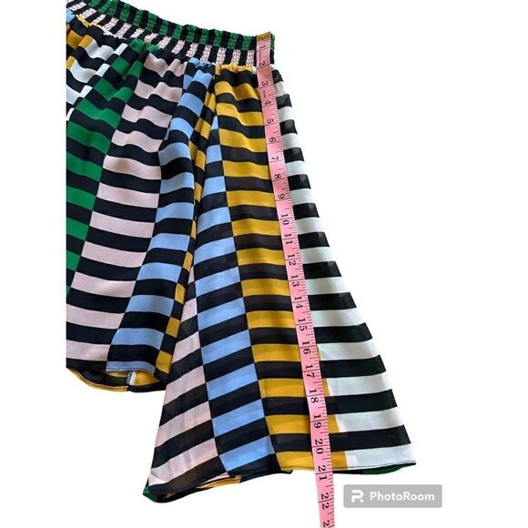 Bar Iii Women’s Multi-Colors Off-the-Shoulder Bell-Sleeve Blouse Size Small - Picture 12 of 12